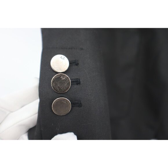 Armani Exchange Womens Black Single-Button Blazer Jacket With Front Pockets - Picture 9 of 13